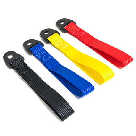 Four Lohen MINI door pulls. Black, Blue, Yellow and Red