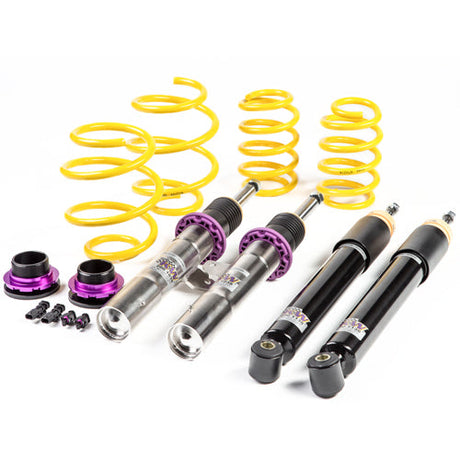 KW Suspension coilovers flat lay of individual coils and dampers