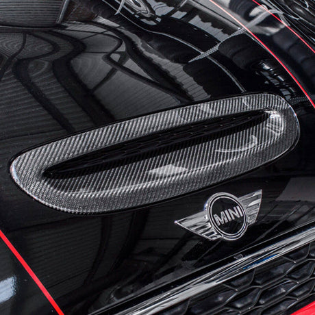 Carbon Fibre bonnet scoop for F-series Mini